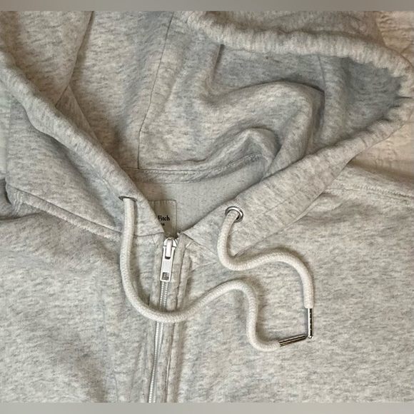 Abercrombie & Fitch Light Heather Gray Hooded Romper - Picture 5 of 6